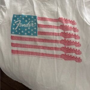 Tultex Kids White T-Shirt with Pink and Blue Graphic